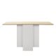 Skladací jedálenský stôl 75x140 cm hnedá/biela