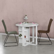 Skladací stôl MIDDLE 77x90 cm biela