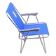 Skladacia kempingová stolička modrá/matný chróm