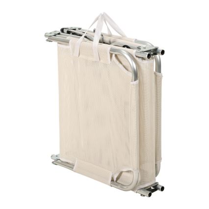 Skladacie polohovateľné ležadlo SUNO 56x190 cm krémové