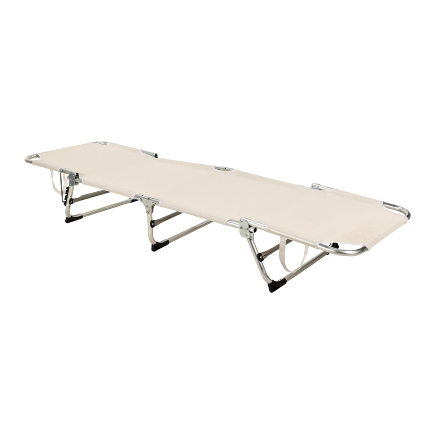 Skladacie polohovateľné ležadlo SUNO 56x190 cm krémové