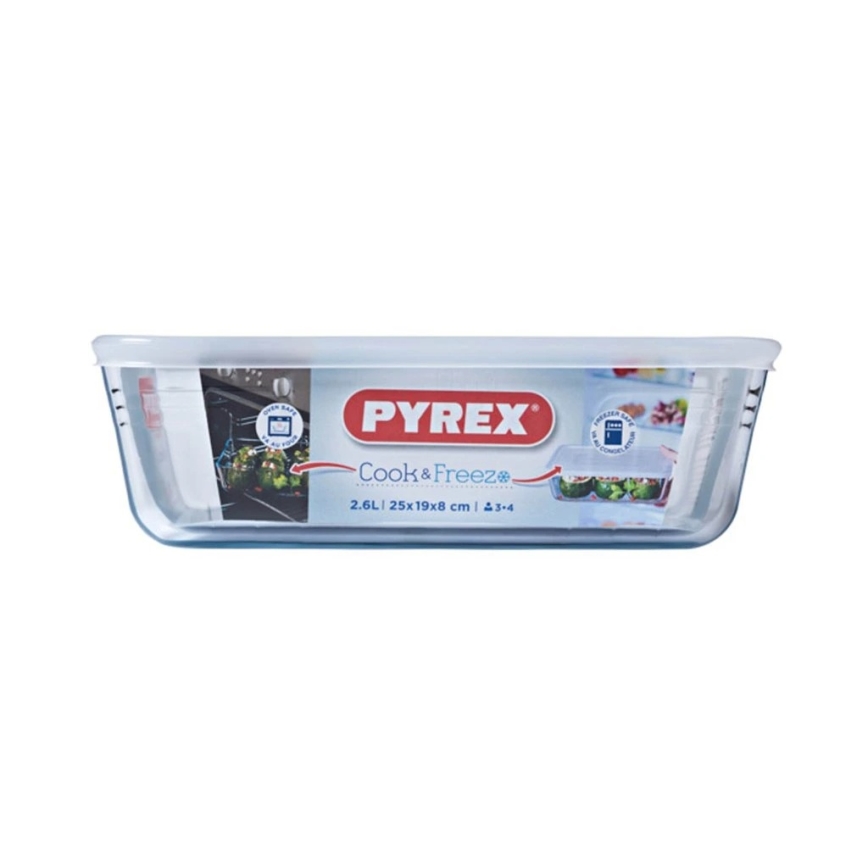 Sklenená dóza na potraviny PYREX 2,6 l