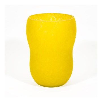 Sklenená váza 17 cm žltá