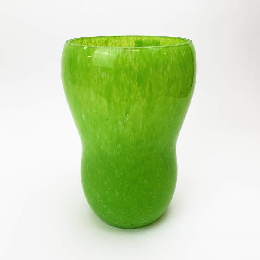 Sklenená váza 23 cm zelená