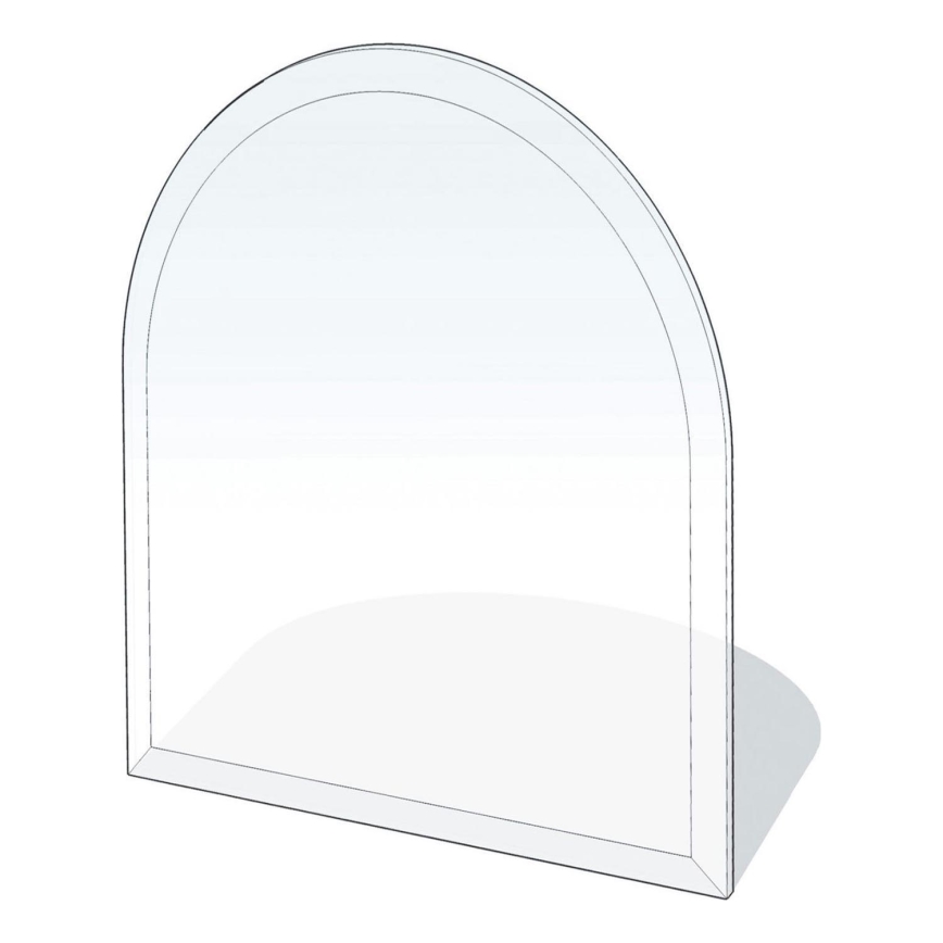 Sklo pod kachle 1200x1000x8 mm poloblúk