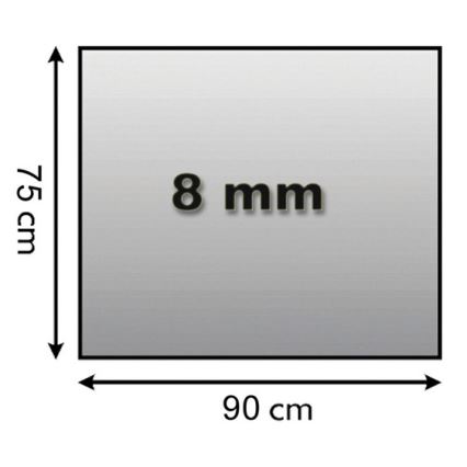 Sklo pod kachle 900x750x8 mm obdĺžnik