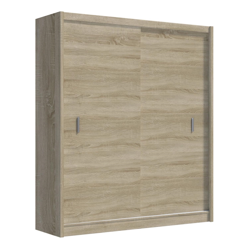 Skriňa na šaty s posuvnými dverami SAPHIRA 203x215 cm dub sonoma