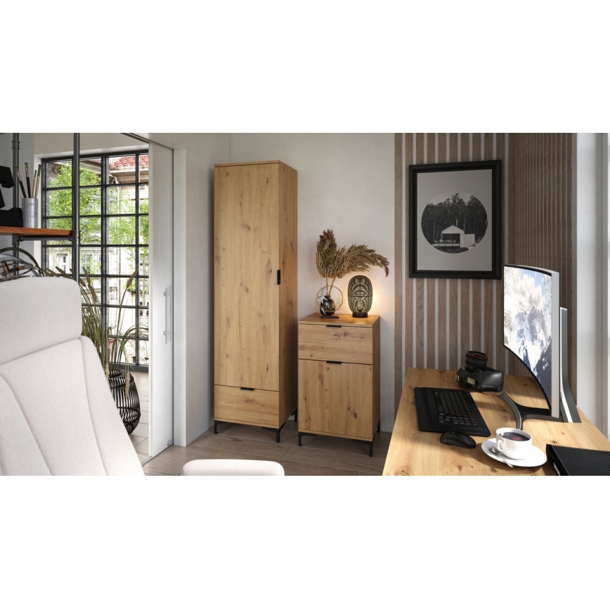 Skrinka so zásuvkou LORA dub artisan