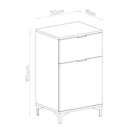 Skrinka so zásuvkou LORA dub artisan