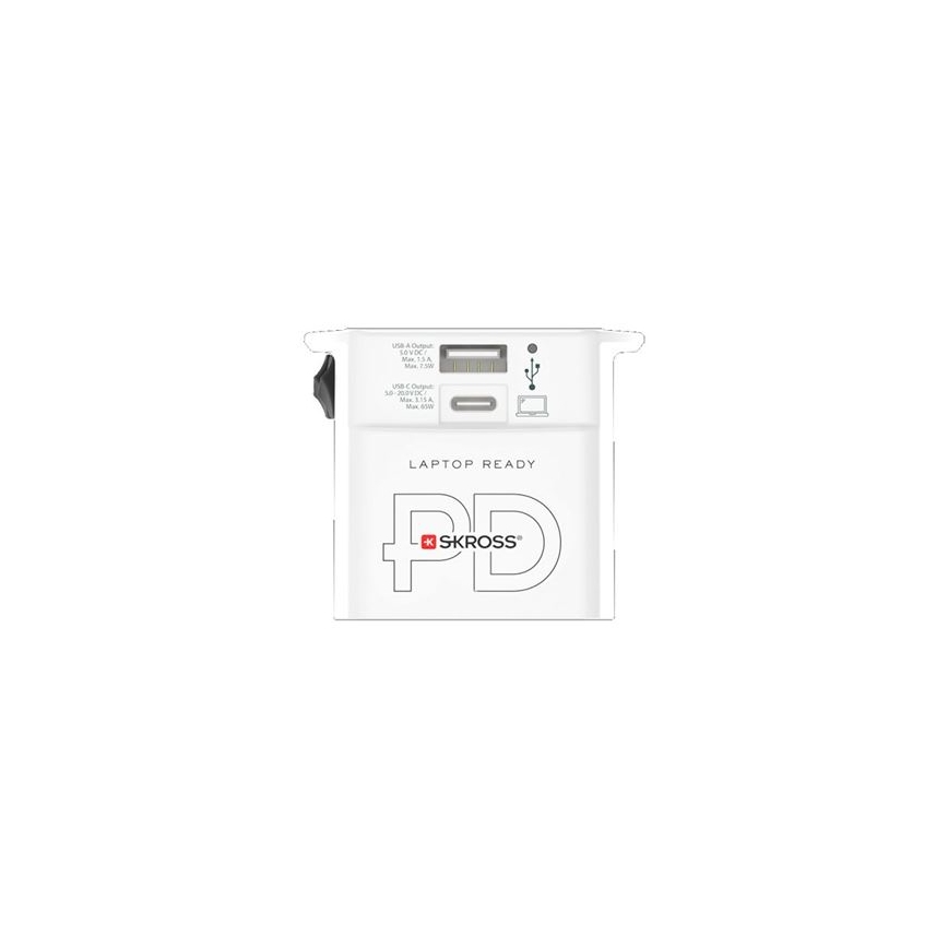 Cestovný adaptér MUV AC65PD s USB-A a USB-C, 65 W