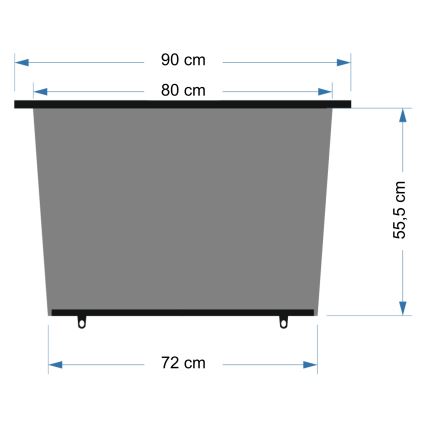 Slnečná roletka na zadné okno auta 90 cm čierna