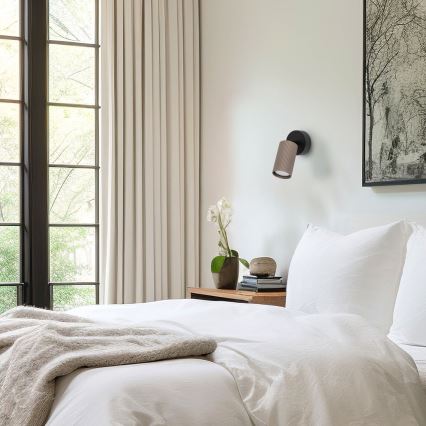 Smerno svetilo TUNE 1xGU10/10W/230V črna/rjava