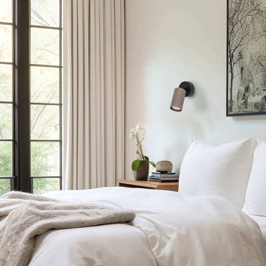 Smerno svetilo TUNE 1xGU10/10W/230V črna/rjava