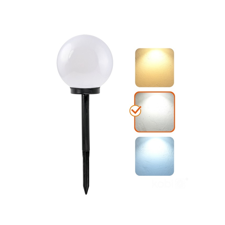 Solárna LED lampa SPHERE LED/1,2V 4000K IP44 200 mAh priemer 20 cm