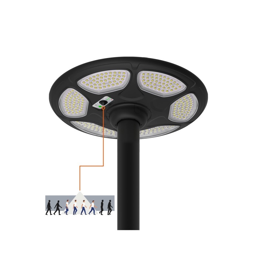 Solárna pouličná lampa so senzorom SOLSUMI LED/25W/3,2V IP54 25000 mAh + diaľkové ovládanie