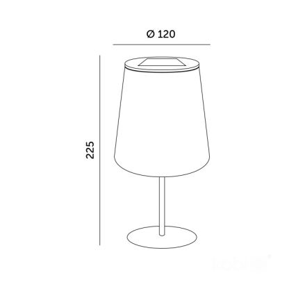 Solárna stolová lampa LUVETRA LED/1xAA 4000K IP44 200 mAh čierna
