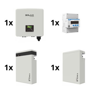 Solárna zostava: 10kW SOLAX menič 3f + 11,6 kWh TRIPLE Power batérie + elektromer 3f