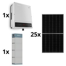 Solárna zostava GOODWE - 10kWp JINKO + 10kW GOODWE hybridný menič 3f + 14,2 kWh batérie PYLONTECH H2
