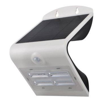 Solárne nástenné svietidlo so senzorom LED/3,2W IP65 biele Solárne nástenné svietidlo so senzorom LED/3,2W IP65 biele