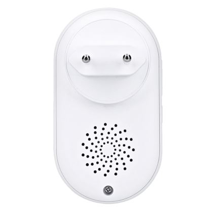Bezdrôtový zvonček do zásuvky 230V IP56 biela