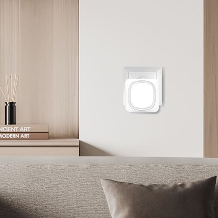 Bezdrôtový zvonček s LED osvetlením do zásuvky 230V IP56 biela