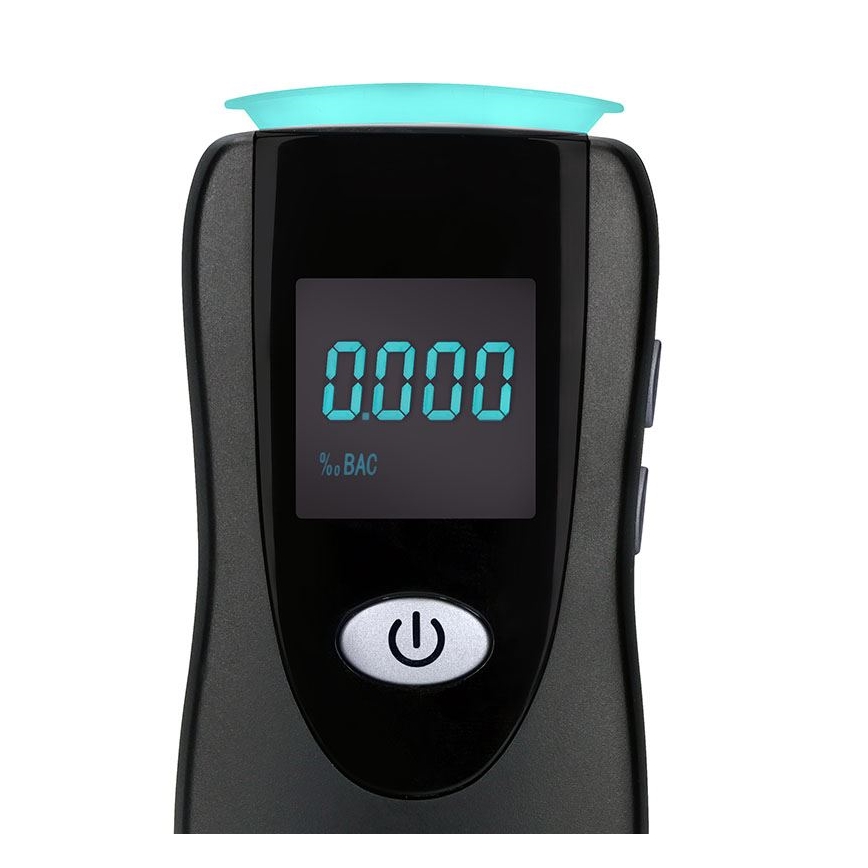Profesionálny bezdotykový alkotester so snímačom palivového článku (Fuel Cell), 0,0 - 5,0‰ BAC, citlivosť 0,08‰, 3xAA