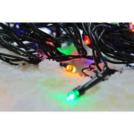 LED Vianočná reťaz vonkajšia 50m 500xLED/230V farebná IP44
