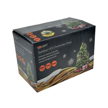 LED Vianočná vonkajšia reťaz 500xLED/230V 50m IP44 teplá biela