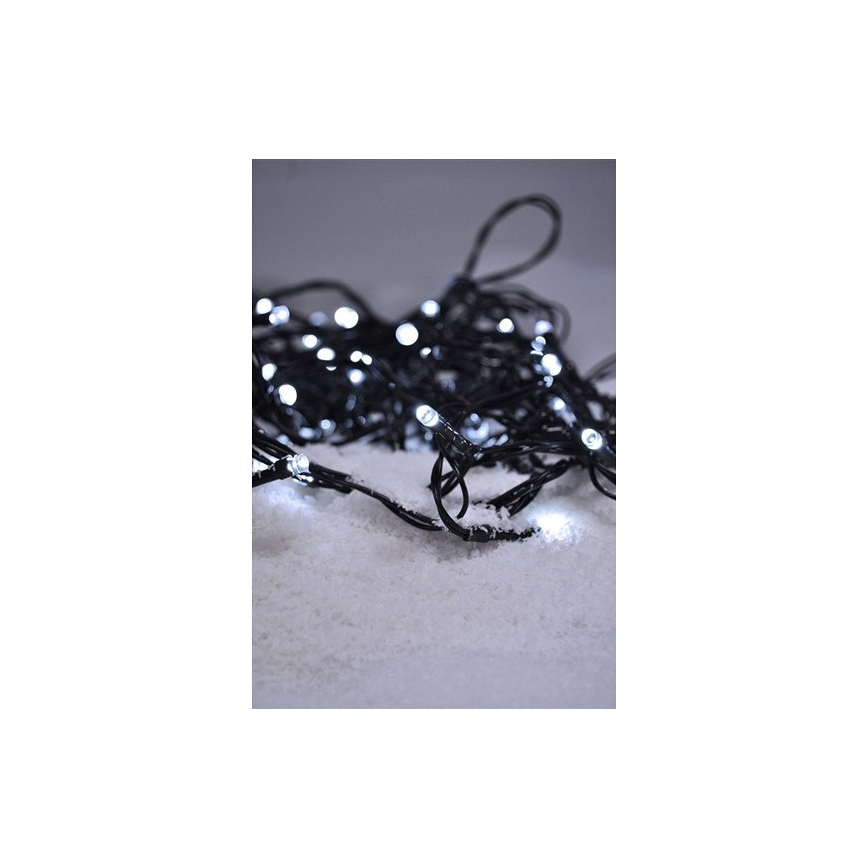 LED Vonkajší reťaz 200xLED/8 funkcií 15m IP44 studená biela