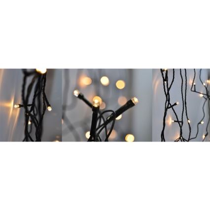 LED Vianočná reťaz vonkajšia 20m 400xLED/230V IP44 3000K