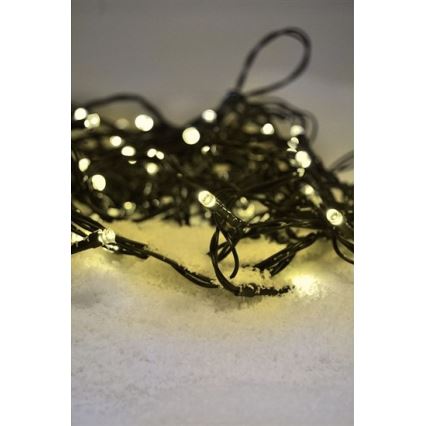 LED Vonkajšia vianočná reťaz 100xLED/8 funkcií 13m IP44 teplá biela