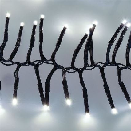 LED vonkajší reťaz 576xLED/8 funkcií 8m IP44 studená biela + diaľkové ovládanie