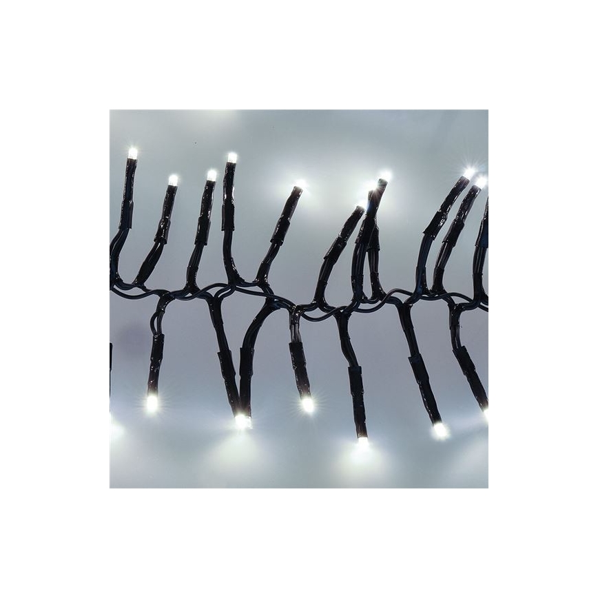 LED vonkajší reťaz 576xLED/8 funkcií 8m IP44 studená biela + diaľkové ovládanie