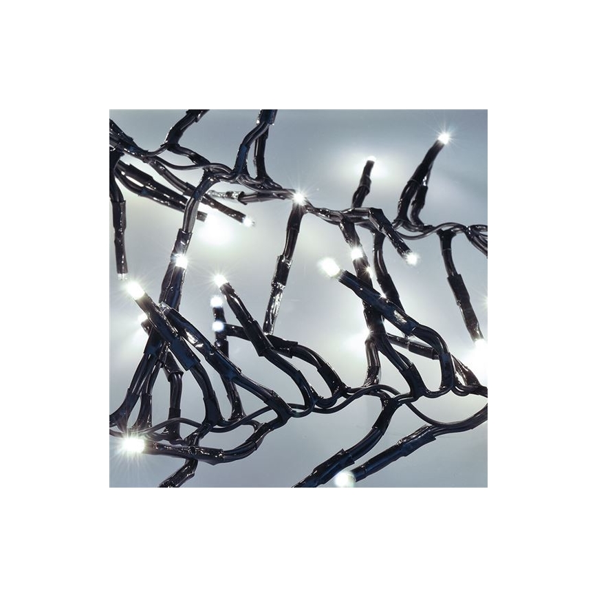 LED vonkajší reťaz 576xLED/8 funkcií 8m IP44 studená biela + diaľkové ovládanie