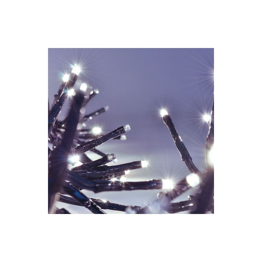LED vonkajší reťaz 576xLED/8 funkcií 8m IP44 studená biela + diaľkové ovládanie