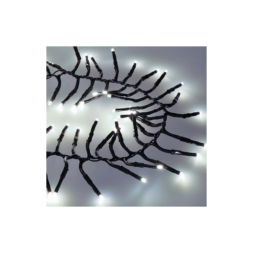 LED Vonkajšia vianočná reťaz 576xLED/8 funkcií 8m IP44 studená biela + DO