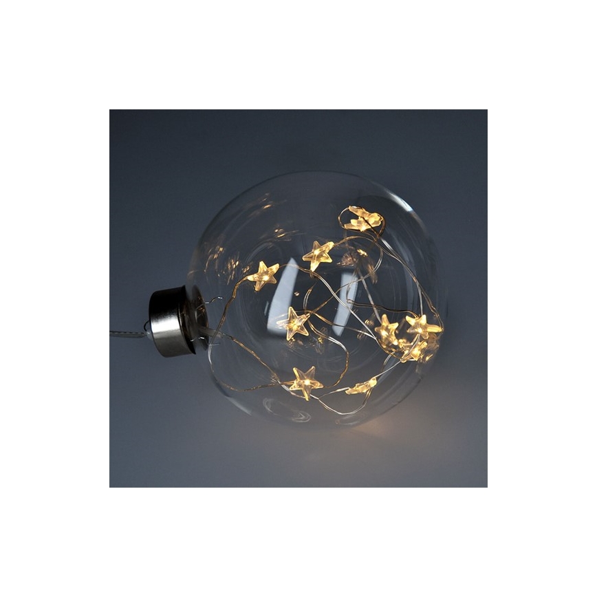 LED Vianočná guľa 10xLED/2xAA