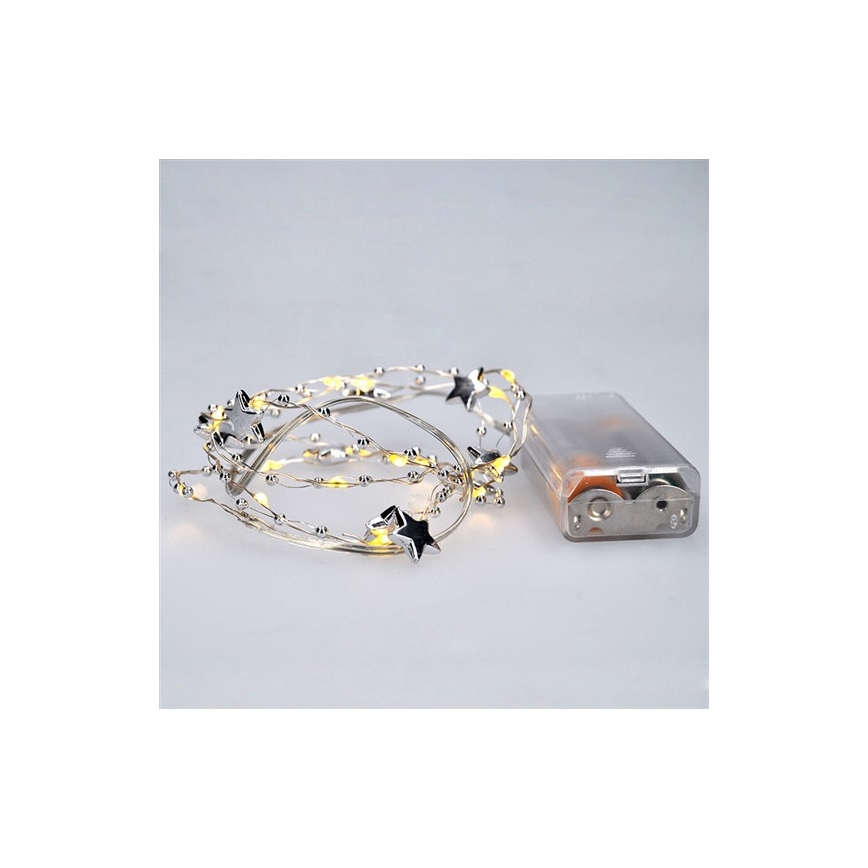 LED Vianočná reťaz 1 m 20xLED/2xAA