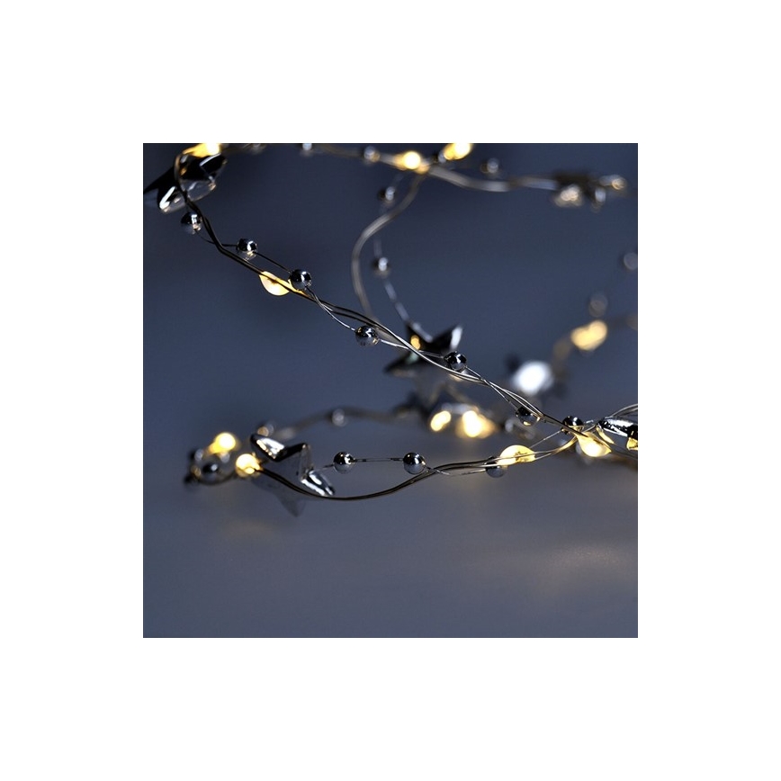 LED Vianočná reťaz 1 m 20xLED/2xAA