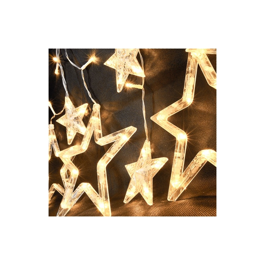 LED Vianočná reťaz hviezdy 77xLED/3xAA