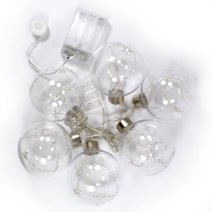 LED Dekoračná guľa 30xLED/3xAA pr.8cm
