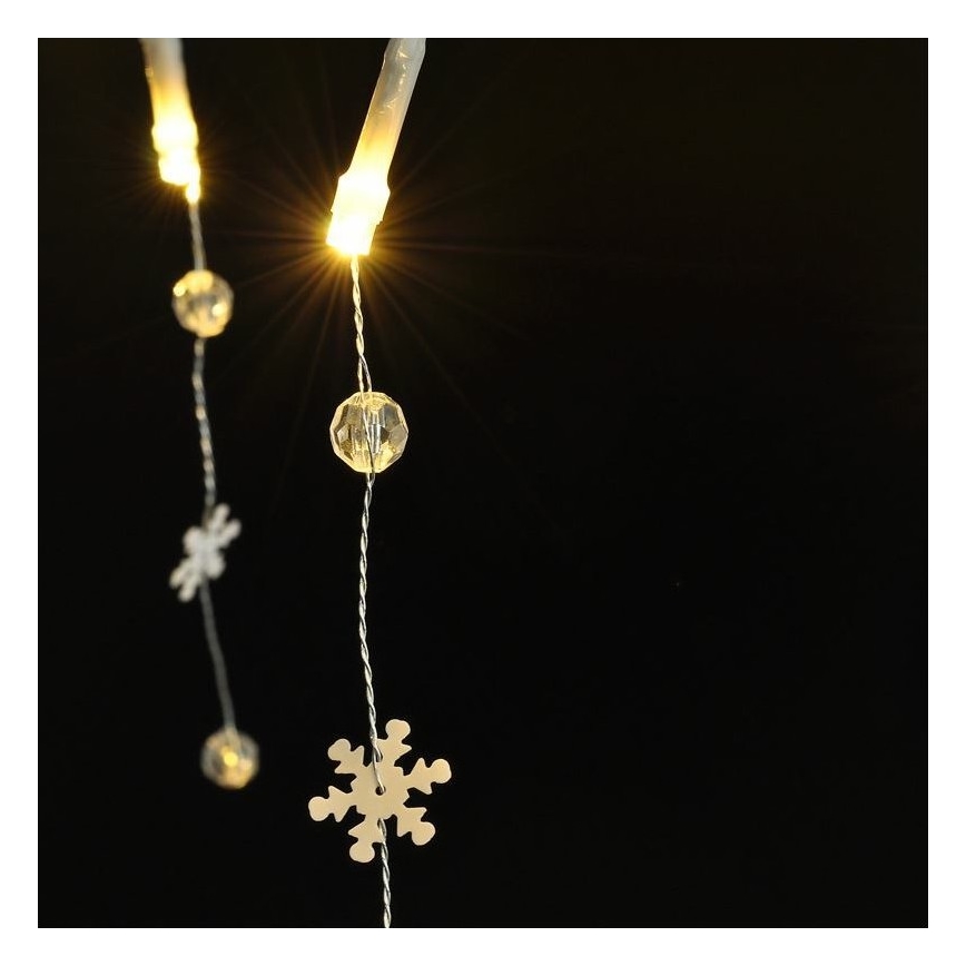 LED  reťaz 20xLED/2xAA 2m teplá biela