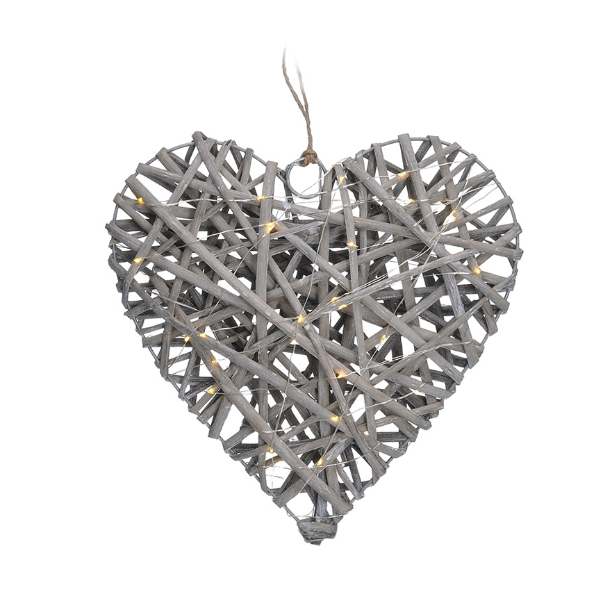 LED Vianočná dekorácia LED/2xAA ratan