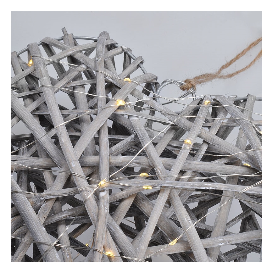 LED Vianočná dekorácia LED/2xAA ratan