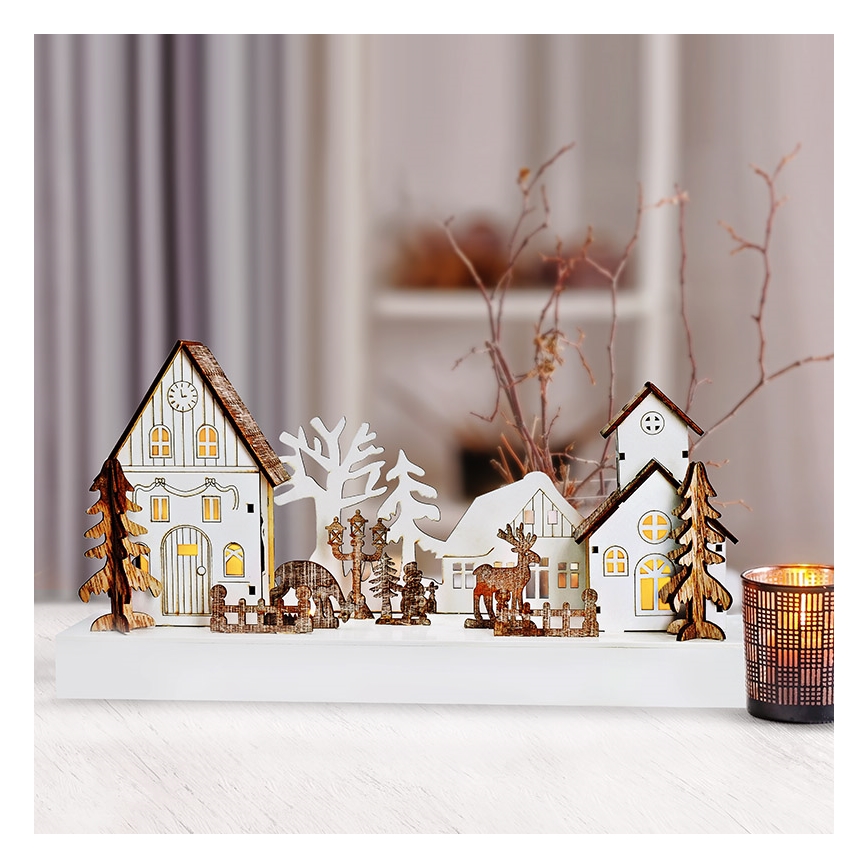 LED Vianočná dekorácia LED/2xAA teplá biela