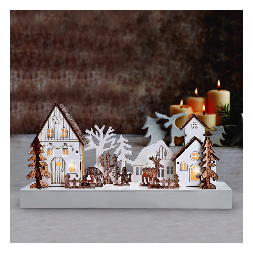 LED Vianočná dekorácia LED/2xAA teplá biela