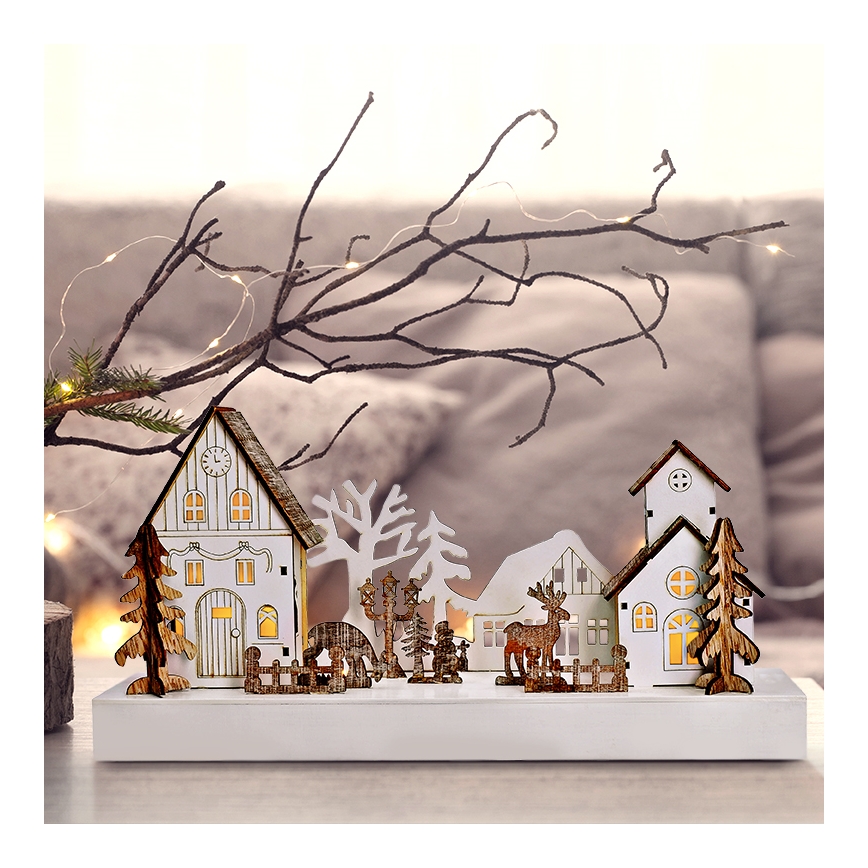 LED Vianočná dekorácia LED/2xAA teplá biela