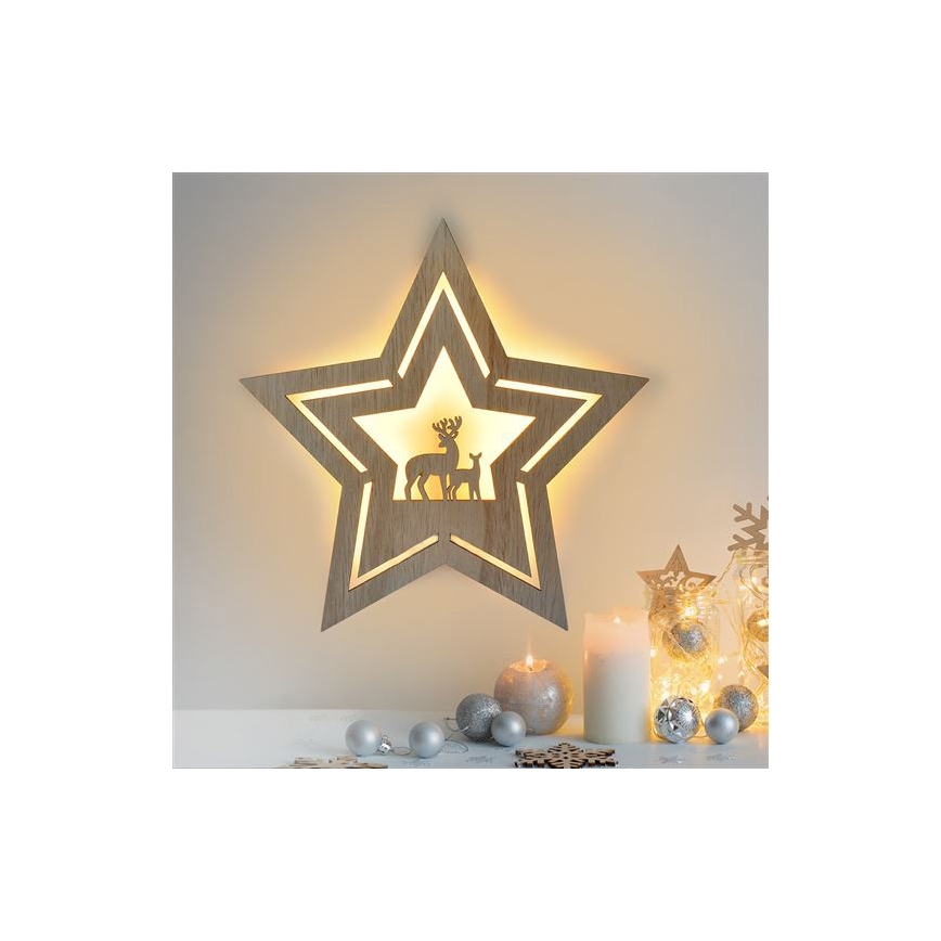 LED Vianočná dekorácia LED/2xAA hviezda