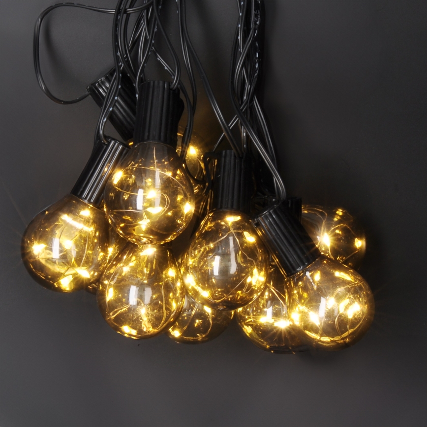 LED vonkajší dekoratívny reťazec GIRLANDA 10xLED/3xAA 3m IP44 teplá biela