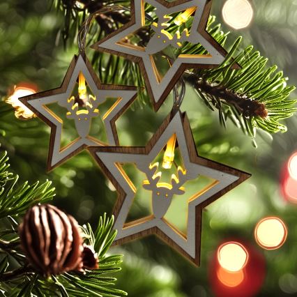 LED  reťaz 10xLED/2xAA 1,8m teplá biela